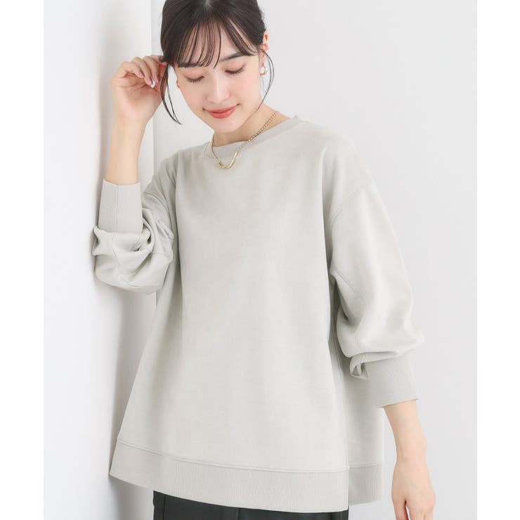 ライトグレー(011) | 【S-LL】なめらかタッチが癖になる スエード調トップス | SHOO・LA・RUE