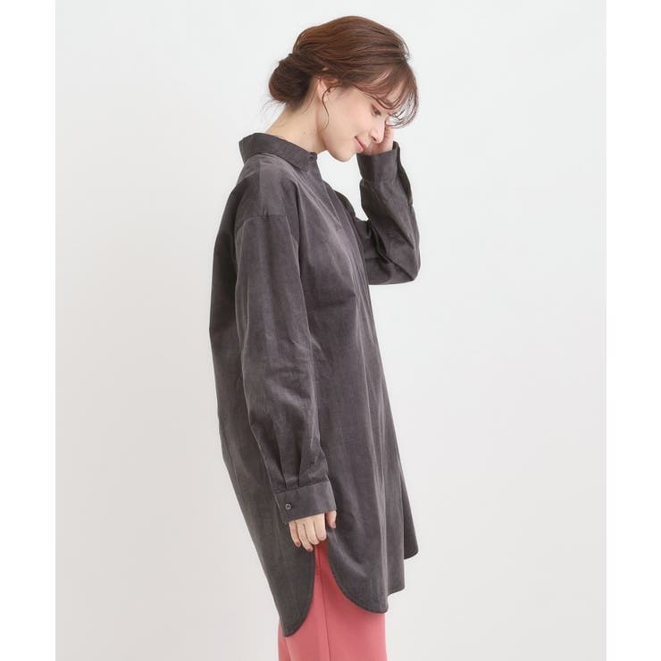 すっきり見えにこだわった コーデュロイチュニックワンピース | SHOO・LA・RUE | 詳細画像2 