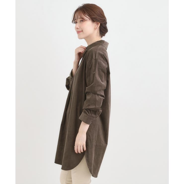 すっきり見えにこだわった コーデュロイチュニックワンピース | SHOO・LA・RUE | 詳細画像6 