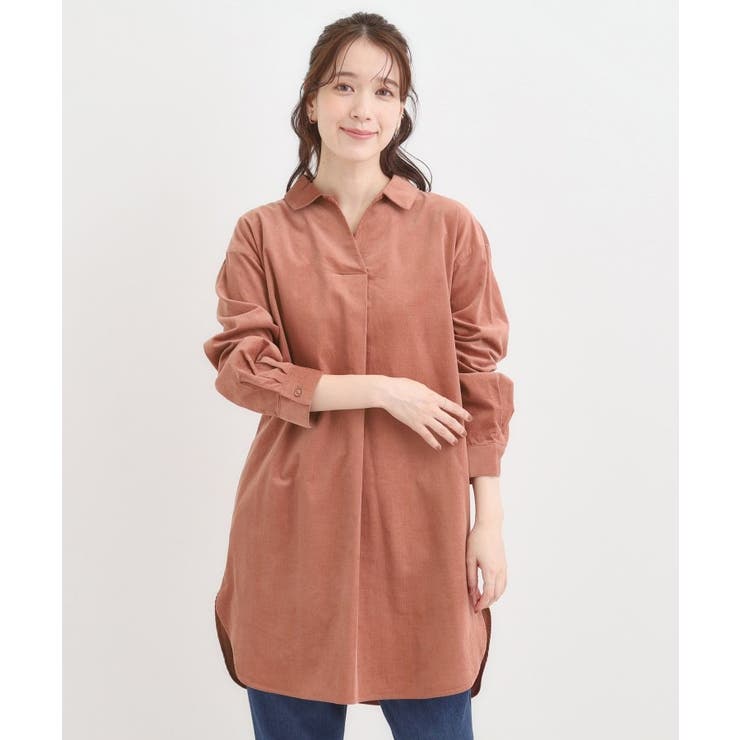 すっきり見えにこだわった コーデュロイチュニックワンピース | SHOO・LA・RUE | 詳細画像9 