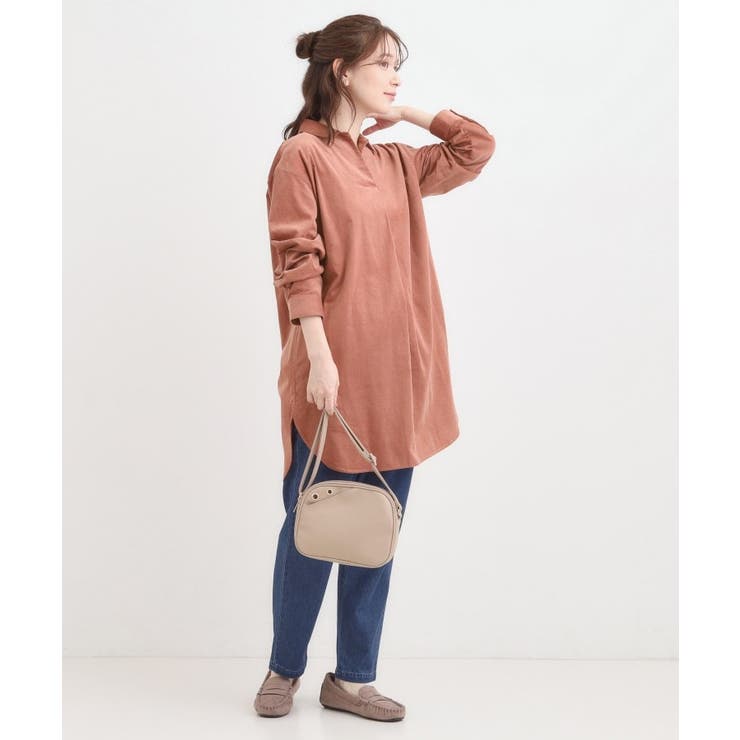 すっきり見えにこだわった コーデュロイチュニックワンピース | SHOO・LA・RUE | 詳細画像11 
