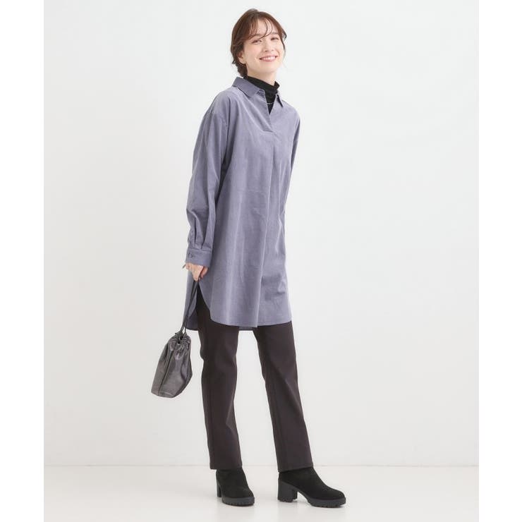 すっきり見えにこだわった コーデュロイチュニックワンピース | SHOO・LA・RUE | 詳細画像15 