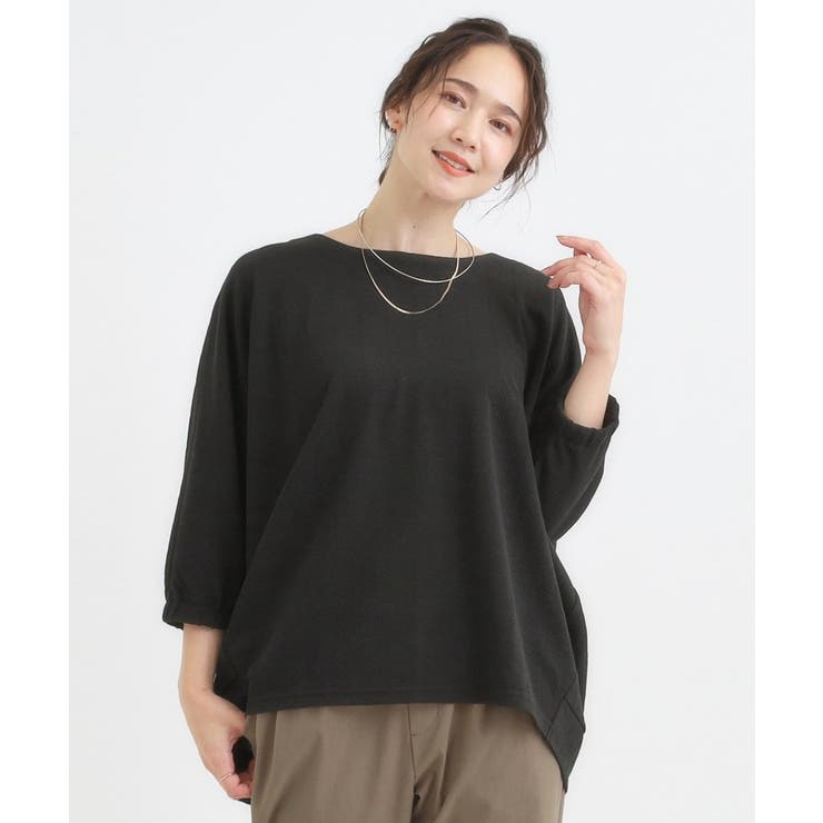 さらっとしたタッチ ゆるシルエットが心地よいドルマントップス | SHOO・LA・RUE | 詳細画像1