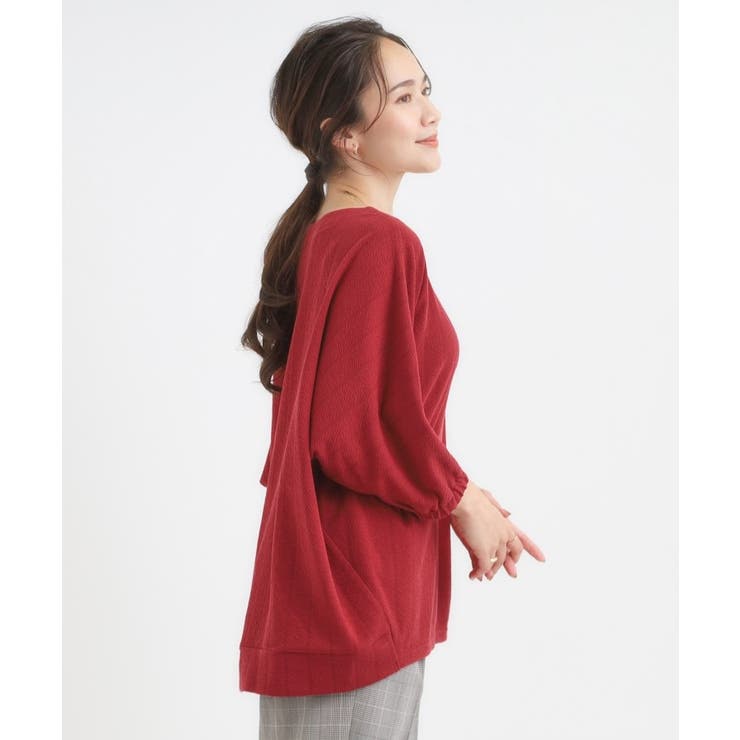 さらっとしたタッチ ゆるシルエットが心地よいドルマントップス | SHOO・LA・RUE | 詳細画像10