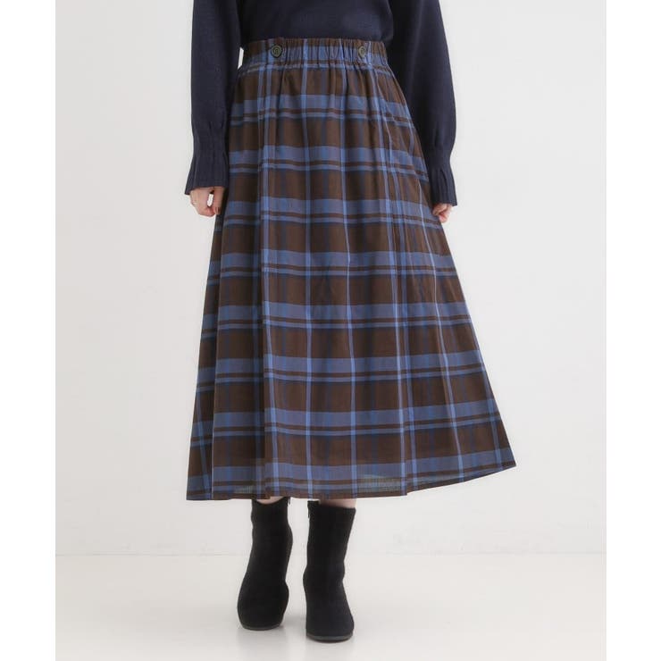 【S-LL/2WAY】取り外しのできる シャツ腰巻パーツつきチェック柄スカート | SHOO・LA・RUE | 詳細画像11