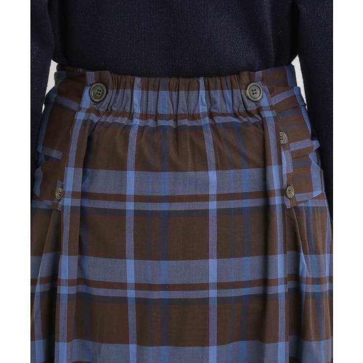 【S-LL/2WAY】取り外しのできる シャツ腰巻パーツつきチェック柄スカート | SHOO・LA・RUE | 詳細画像19