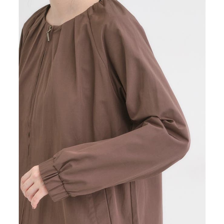 【S-LL】タック使いがこなれ見え ノーカラーブルゾン | SHOO・LA・RUE | 詳細画像17 