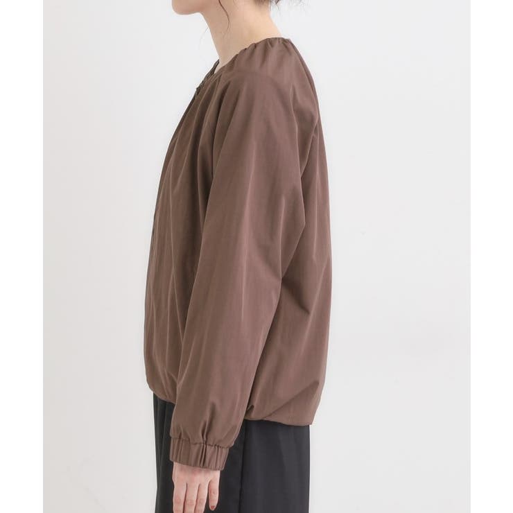 【S-LL】タック使いがこなれ見え ノーカラーブルゾン | SHOO・LA・RUE | 詳細画像23 