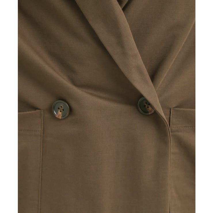 【S-LL/ひんやり】さらっとしたタッチが心地よい ダブルブレストジャケット | SHOO・LA・RUE | 詳細画像8 