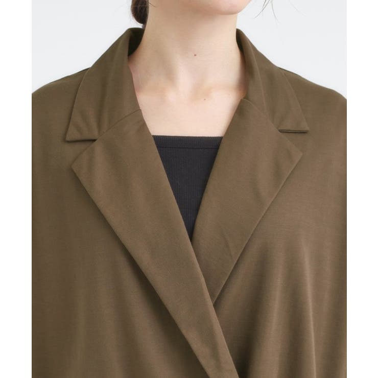 【S-LL/ひんやり】さらっとしたタッチが心地よい ダブルブレストジャケット | SHOO・LA・RUE | 詳細画像12 