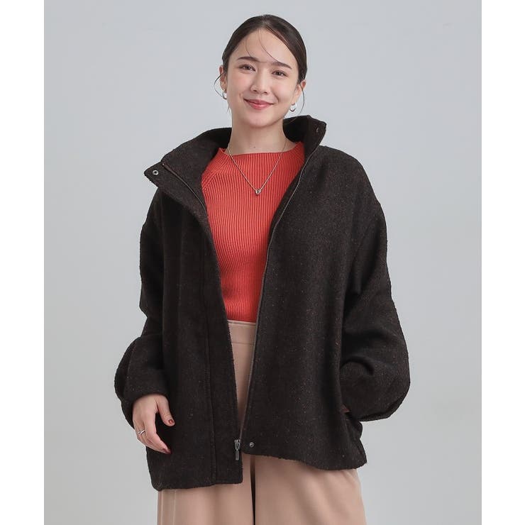 スタンドツイードブルゾン | SHOO・LA・RUE | 詳細画像1 