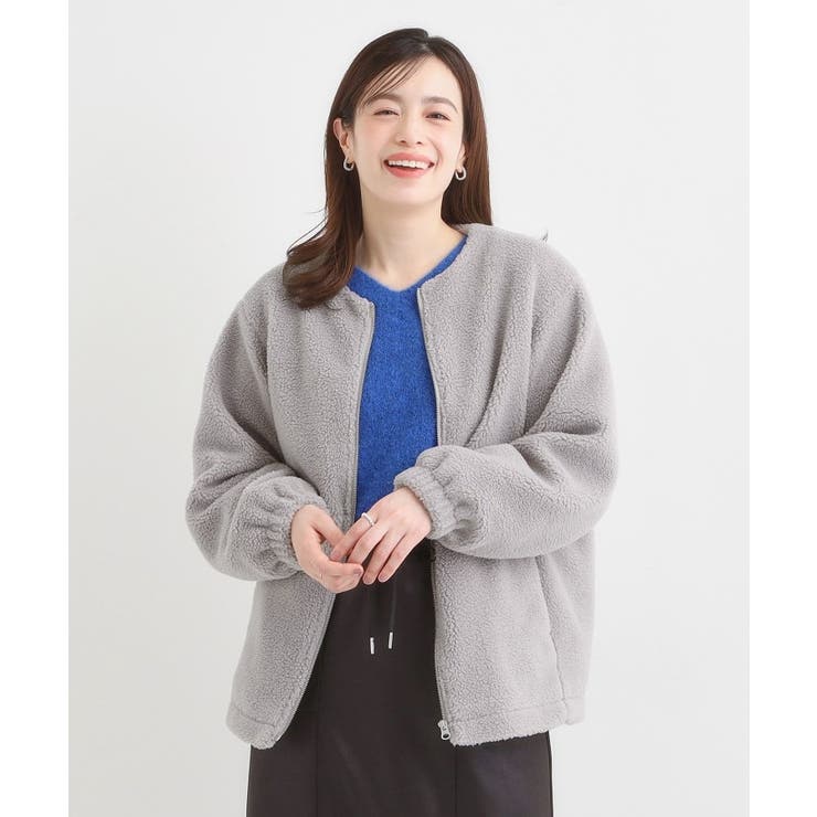 【洗濯機可/S-LL】即サマになる ボアノーカラーブルゾン | SHOO・LA・RUE | 詳細画像13 