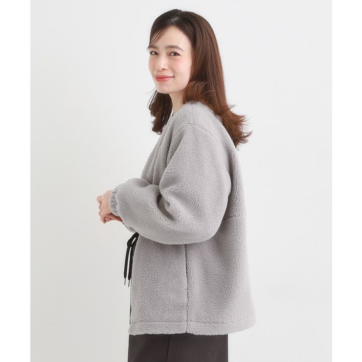 【洗濯機可/S-LL】即サマになる ボアノーカラーブルゾン | SHOO・LA・RUE | 詳細画像14 