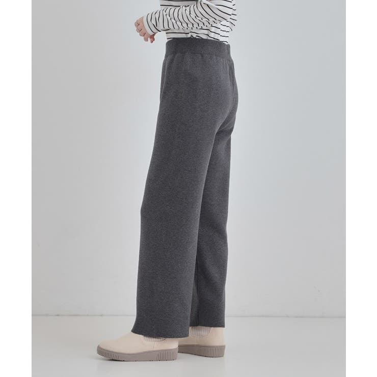 【洗濯機可／毛玉レス】美脚シルエット 表面がきれいなストレートパンツ | SHOO・LA・RUE | 詳細画像2 