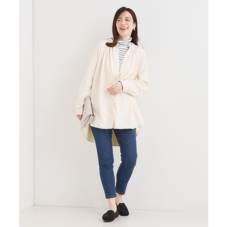 【洗濯機可/S-LL】程よくゆるり マイクロコールチュニック | SHOO・LA・RUE | 詳細画像3 