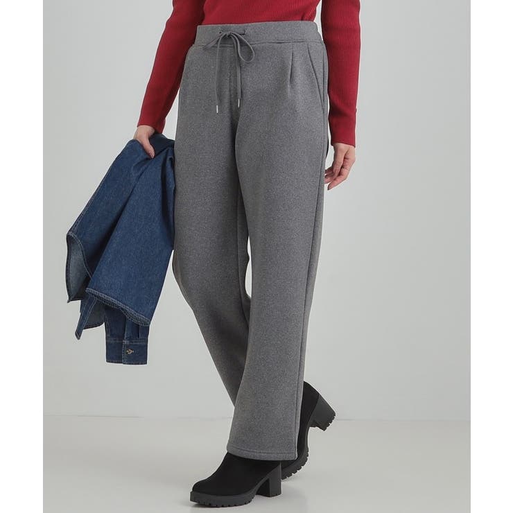 チャコールグレー(014) | 暖もちカーブパンツ | SHOO・LA・RUE