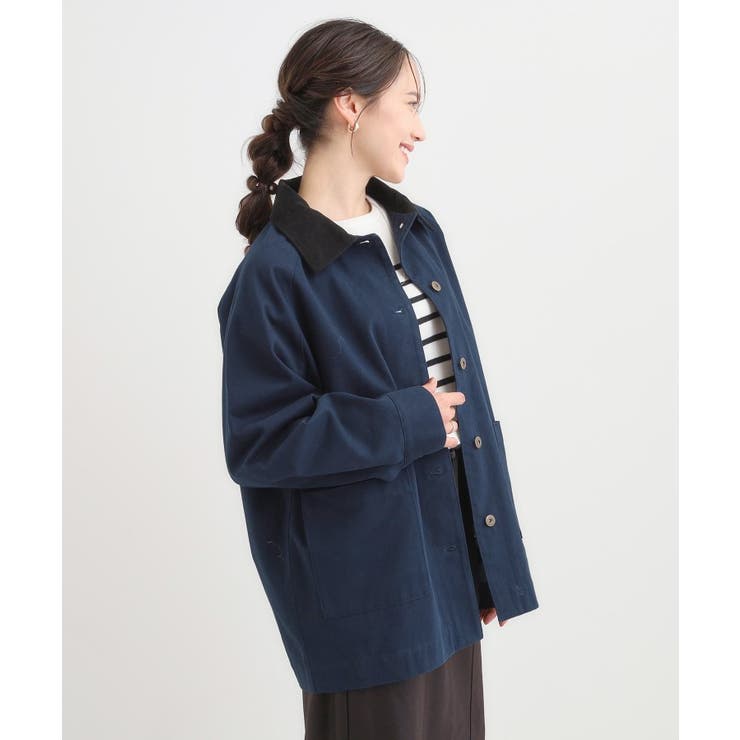 【S-LL】オーバーシルエットでこなれ感 襟コール カバーオール | SHOO・LA・RUE | 詳細画像6 