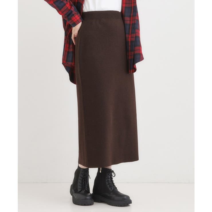 【毛玉レス/洗える】すっきり見えが叶う ナロースカート | SHOO・LA・RUE | 詳細画像6 