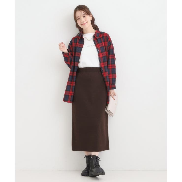 【毛玉レス/洗える】すっきり見えが叶う ナロースカート | SHOO・LA・RUE | 詳細画像7 