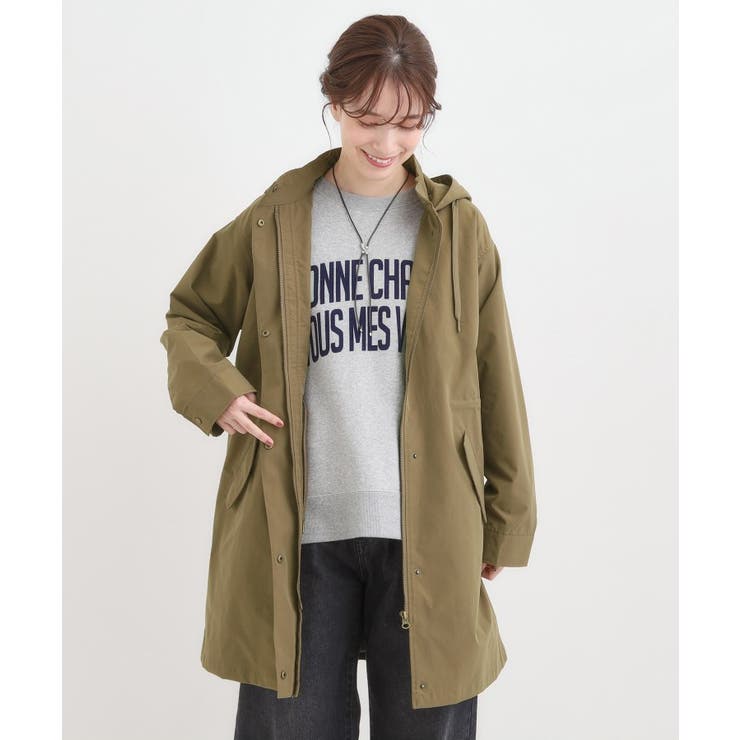 【S-LL/撥水】腰回りをカバーする ロングミリタリーアウター | SHOO・LA・RUE | 詳細画像5 