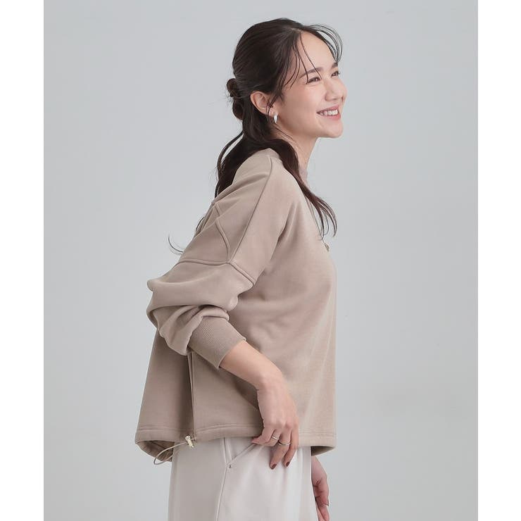 ゆったりシルエットの ドロスト裏シャギースウェット | SHOO・LA・RUE | 詳細画像10 