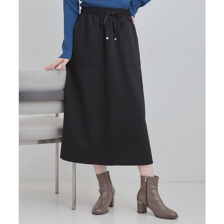 ブラック(019) | 【あったか】ベイカー風スカート | SHOO・LA・RUE