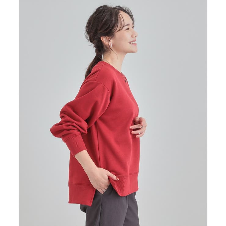 【あったか/S-LL】シンプルだから使いやすい ガゼット付き 裏起毛スウェット | SHOO・LA・RUE | 詳細画像18 