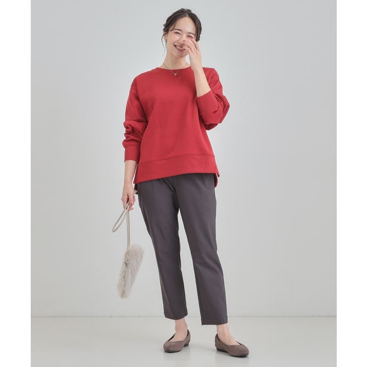 【あったか/S-LL】シンプルだから使いやすい ガゼット付き 裏起毛スウェット | SHOO・LA・RUE | 詳細画像19 