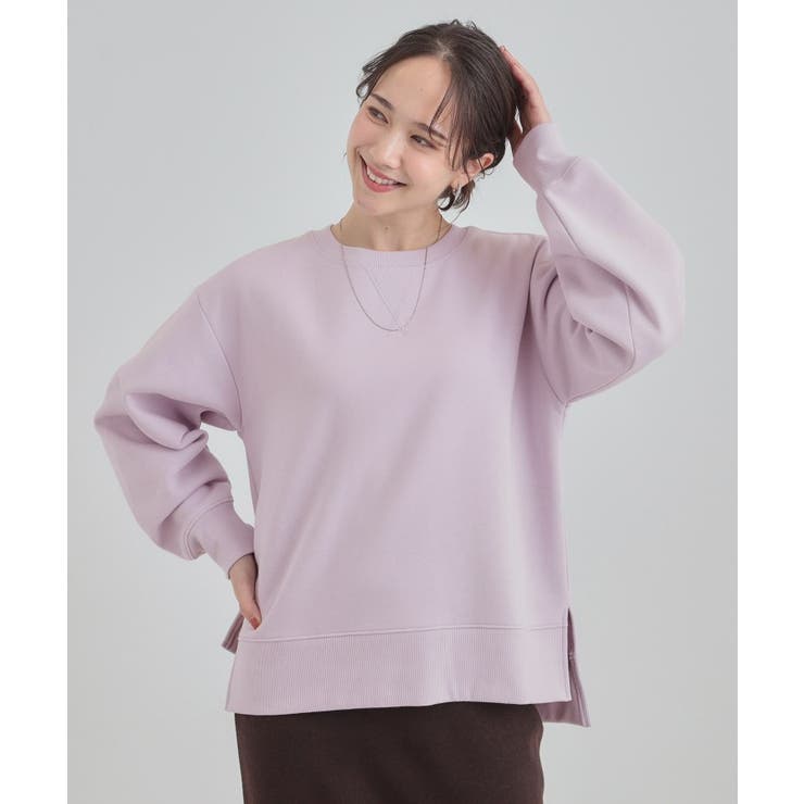 【あったか/S-LL】シンプルだから使いやすい ガゼット付き 裏起毛スウェット | SHOO・LA・RUE | 詳細画像9 