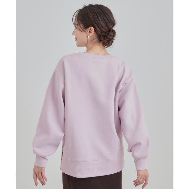 【あったか/S-LL】シンプルだから使いやすい ガゼット付き 裏起毛スウェット | SHOO・LA・RUE | 詳細画像10 