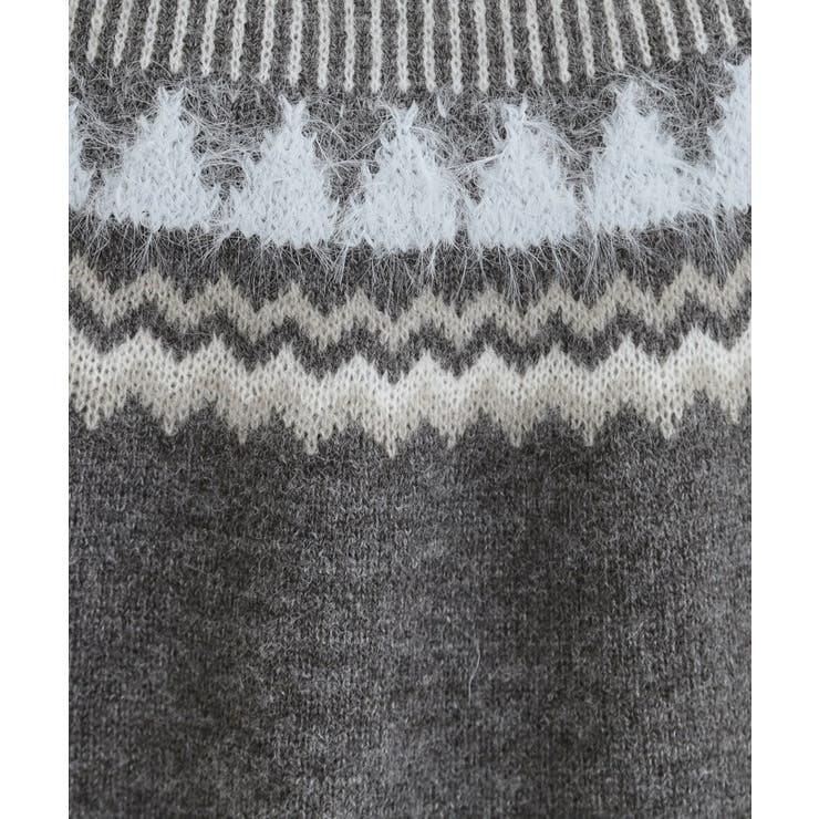 配色が大人かわいい フェアアイル柄求心ニット | SHOO・LA・RUE | 詳細画像12 