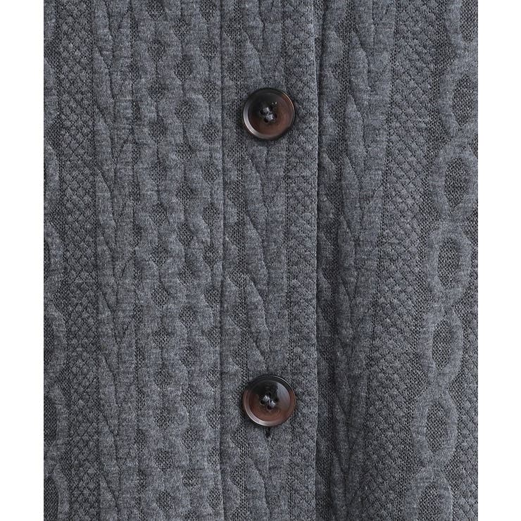 【裏面ベロアであったか】体型をカバーしながらスマートに魅せる ケーブルジャガード… | SHOO・LA・RUE | 詳細画像4 