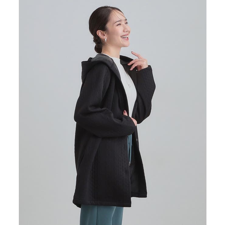 【裏面ベロアであったか】体型をカバーしながらスマートに魅せる ケーブルジャガード… | SHOO・LA・RUE | 詳細画像5 