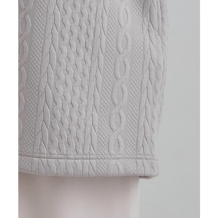 【裏面ベロアであったか】体型をカバーしながらスマートに魅せる ケーブルジャガード… | SHOO・LA・RUE | 詳細画像20 