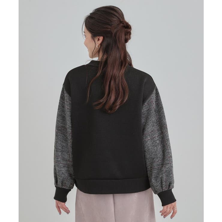 【あったか】裏起毛袖チェックトップス | SHOO・LA・RUE | 詳細画像2 