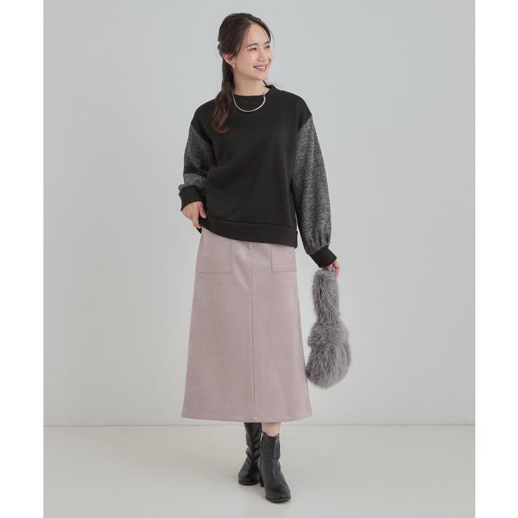 【あったか】裏起毛袖チェックトップス | SHOO・LA・RUE | 詳細画像3 