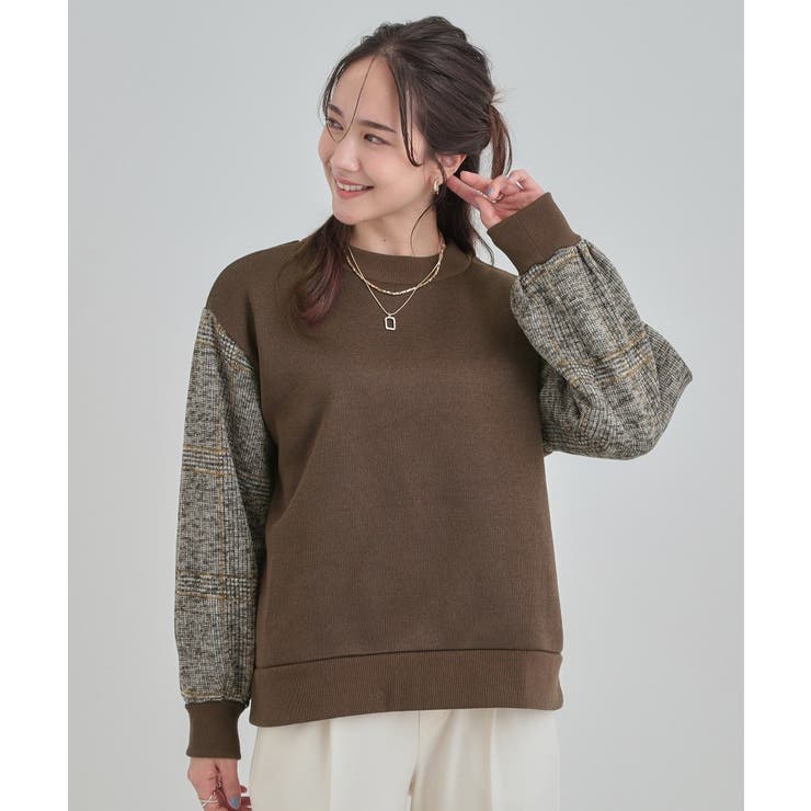 【あったか】裏起毛袖チェックトップス | SHOO・LA・RUE | 詳細画像5 