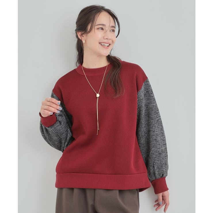 【あったか】裏起毛袖チェックトップス | SHOO・LA・RUE | 詳細画像9 