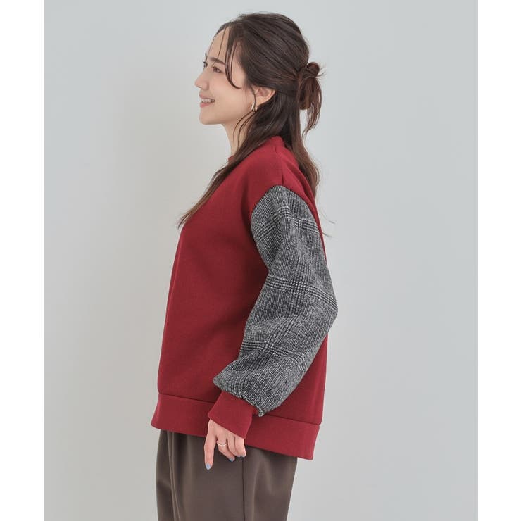 【あったか】裏起毛袖チェックトップス | SHOO・LA・RUE | 詳細画像10 