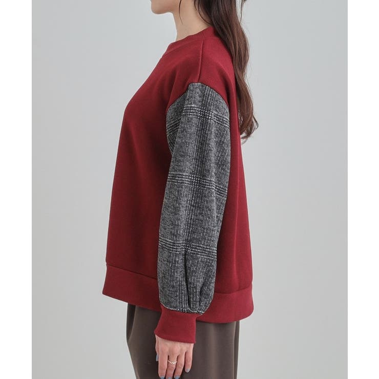 【あったか】裏起毛袖チェックトップス | SHOO・LA・RUE | 詳細画像14 