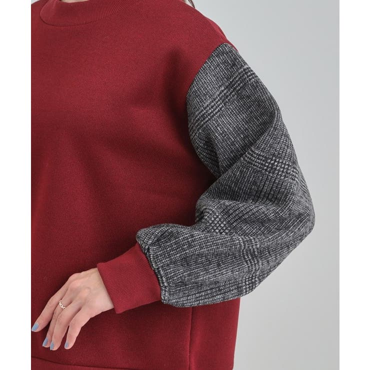 【あったか】裏起毛袖チェックトップス | SHOO・LA・RUE | 詳細画像17 