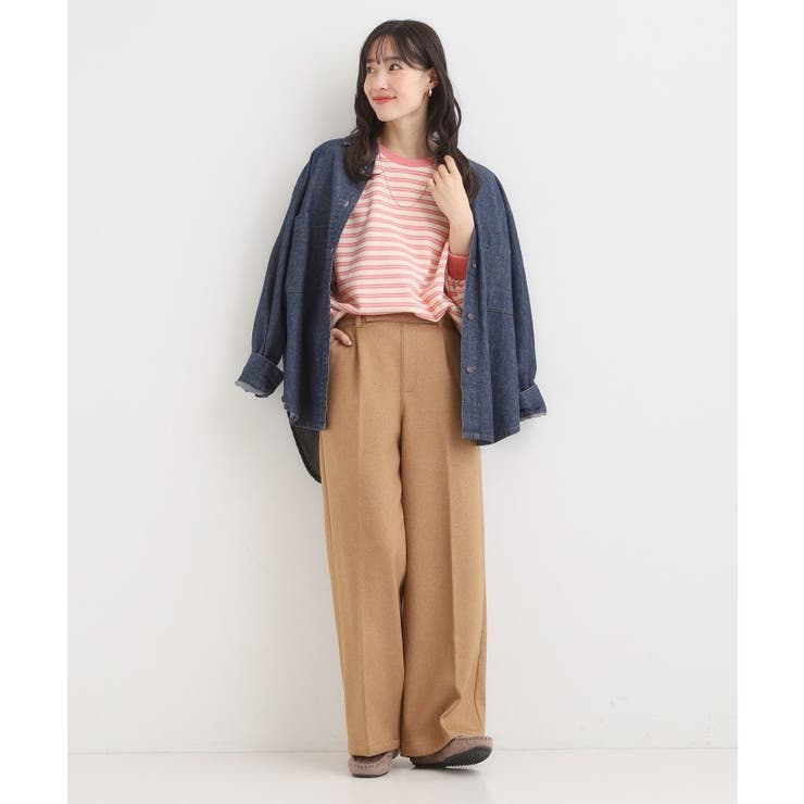 【S-LL/洗濯機可】マルチボーダー ミニ裏毛トップス | SHOO・LA・RUE | 詳細画像11 