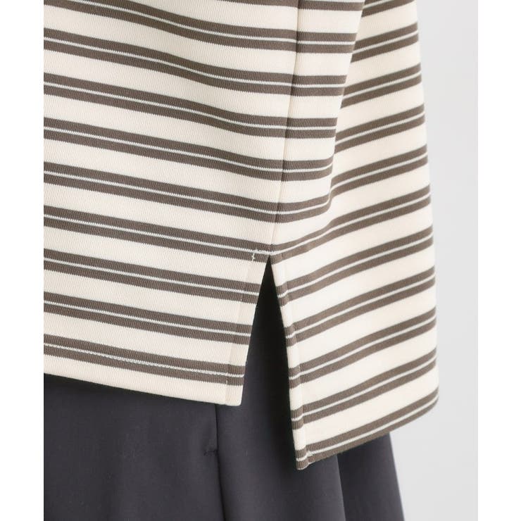 【S-LL/洗濯機可】マルチボーダー ミニ裏毛トップス | SHOO・LA・RUE | 詳細画像19 