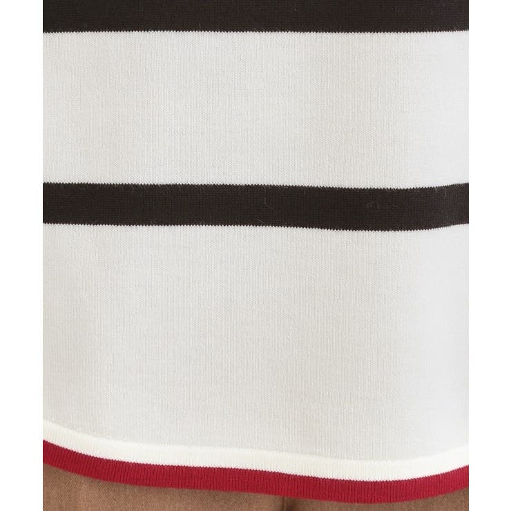 【洗濯機可／毛玉レス】ポンチョ風ボーダーニット | SHOO・LA・RUE | 詳細画像4 