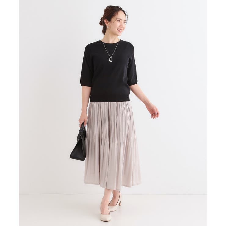 【セレモニーにも】ひらりと揺れる上品シルエット サテンプリーツスカート | SHOO・LA・RUE | 詳細画像24 