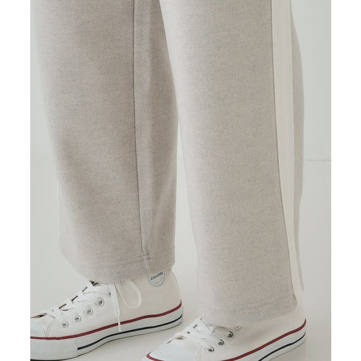 【S-LL】脚のラインをきれいに見せる サイドライン起毛イージーパンツ | SHOO・LA・RUE | 詳細画像15 