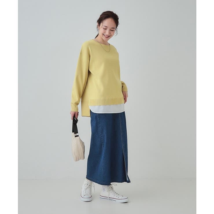 【洗える】一枚で簡単こなれ見え スポンディッシュ 裾レイヤード風ニット | SHOO・LA・RUE | 詳細画像51 