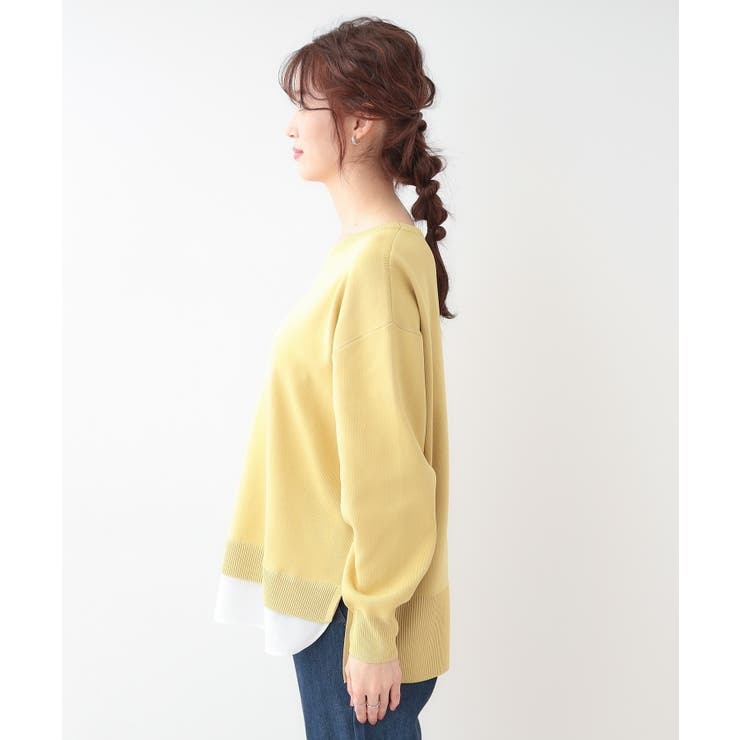 【洗える】一枚で簡単こなれ見え スポンディッシュ 裾レイヤード風ニット | SHOO・LA・RUE | 詳細画像43 