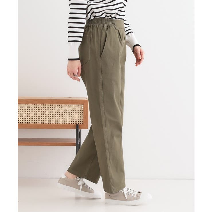 【洗える/S-3L】ストレッチで楽な穿き心地 綿イージーストレートパンツ | SHOO・LA・RUE | 詳細画像6 