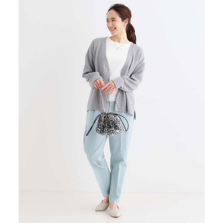 【S-LL】柔らかさが癖になる 凹凸Vネックカーディガン | SHOO・LA・RUE | 詳細画像7 